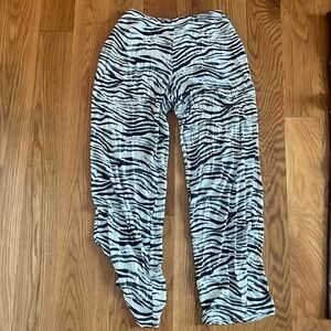Women’s zebra striped pj pants